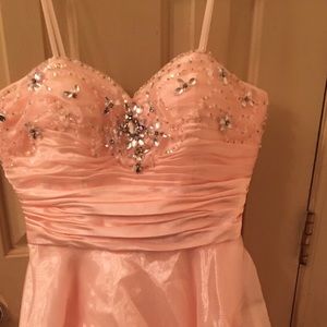 Bee Darlin Peach Dazzled Dress, Size 9/10